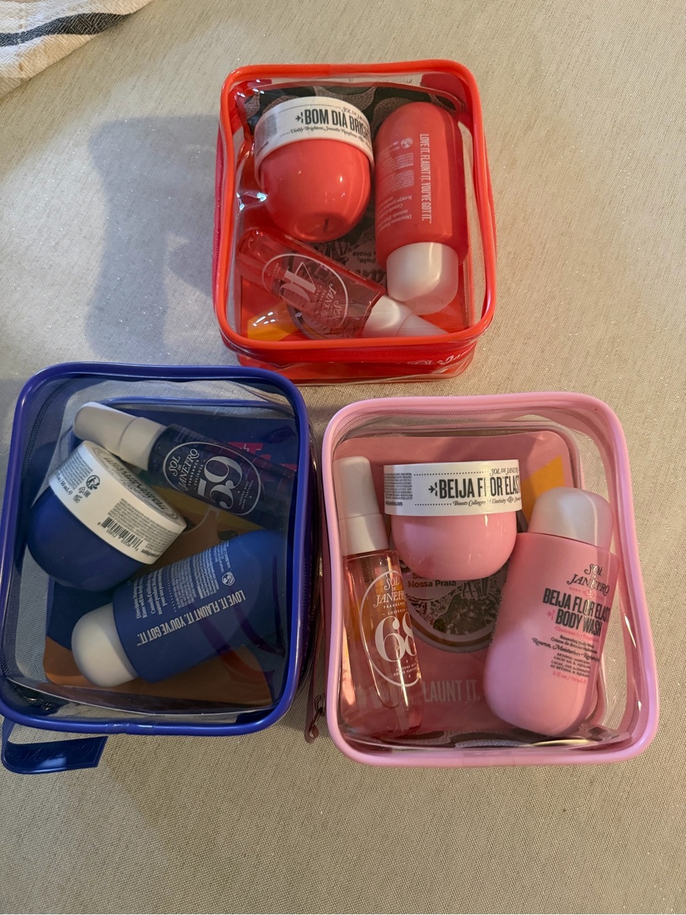 3 gift sets . Sol DeJaneiro